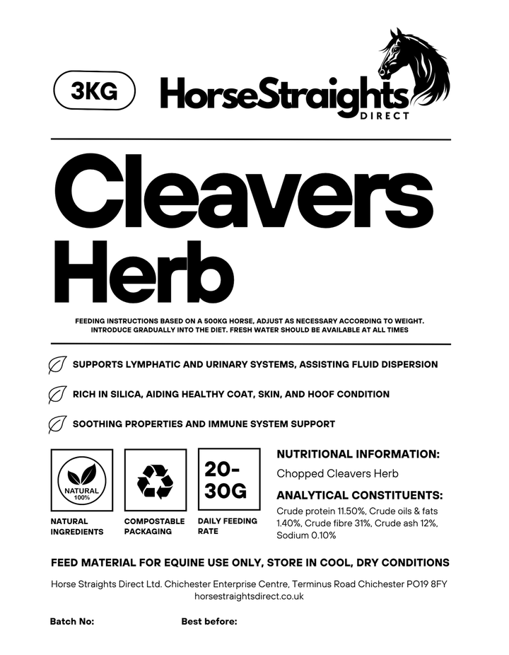 Horse Straights Direct Cleavers Herb Chopped 1kg