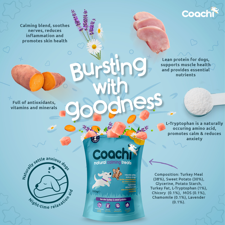 Coachi Natural Calming Treats Turkey 100G