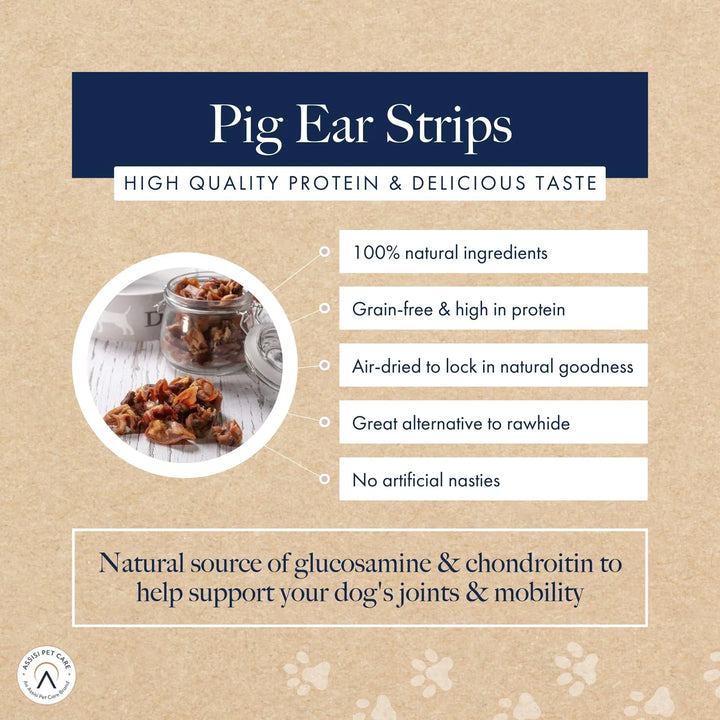 Hollings Pig Ear Strip Pre Pack 150g