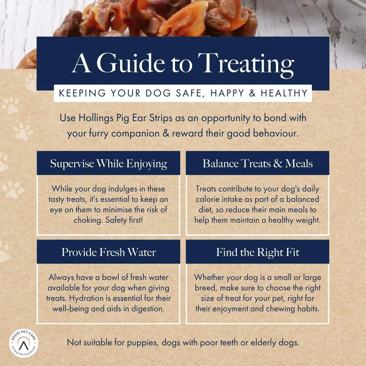 Hollings Pig Ear Strip Pre Pack 150g