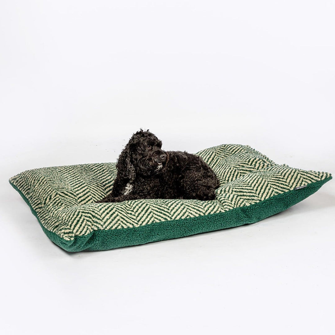 DANISH DESIGN GREEN HERRINGBONE FLEECE DEEP DUVET