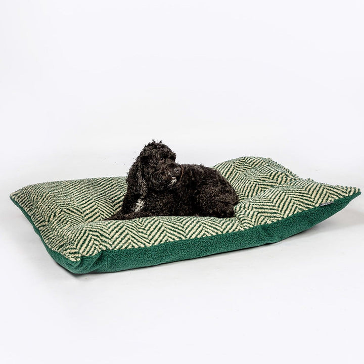DANISH DESIGN GREEN HERRINGBONE FLEECE DEEP DUVET