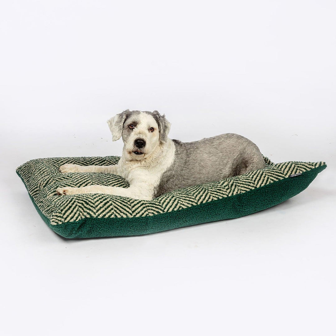 DANISH DESIGN GREEN HERRINGBONE FLEECE DEEP DUVET