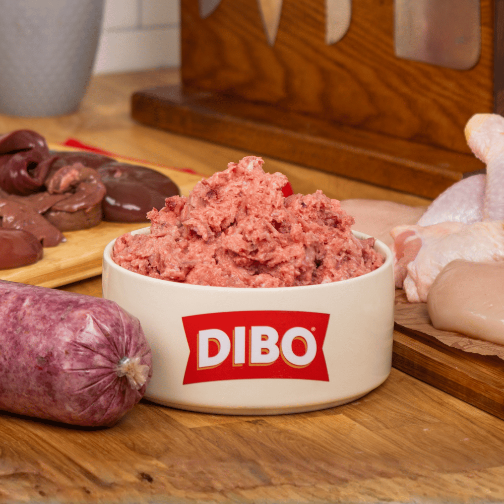 DIBO Meat Mix Chicken &amp; Liver Chubb 454g