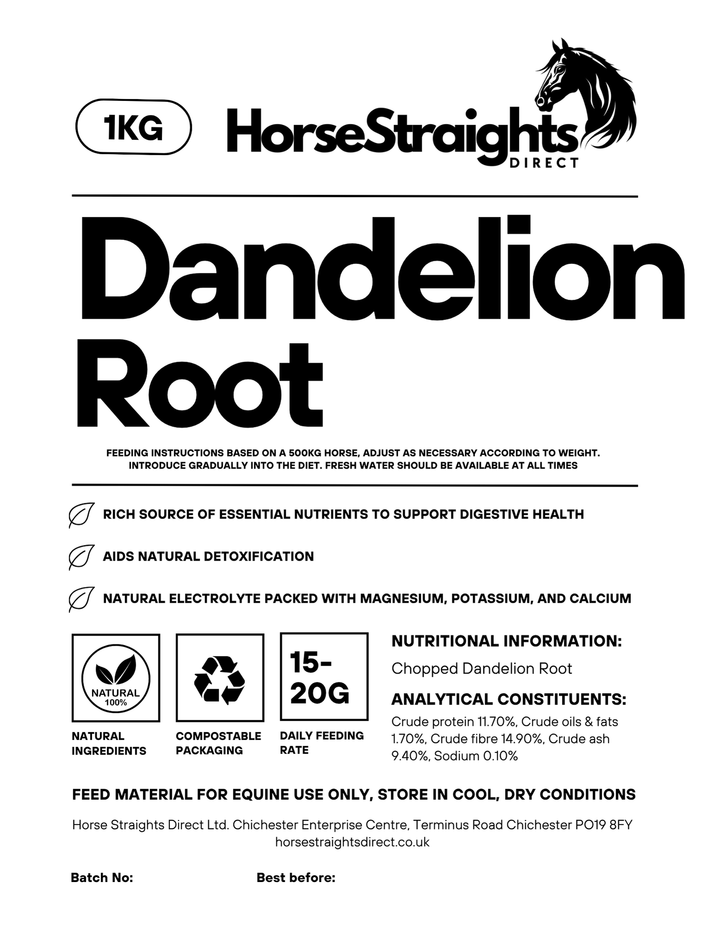 Horse Straights Direct Dandelion Root 1kg