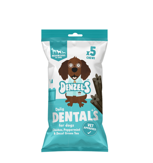 Denzels Daily Dentals Medium Dog Chicken &amp; Peppermint 100G