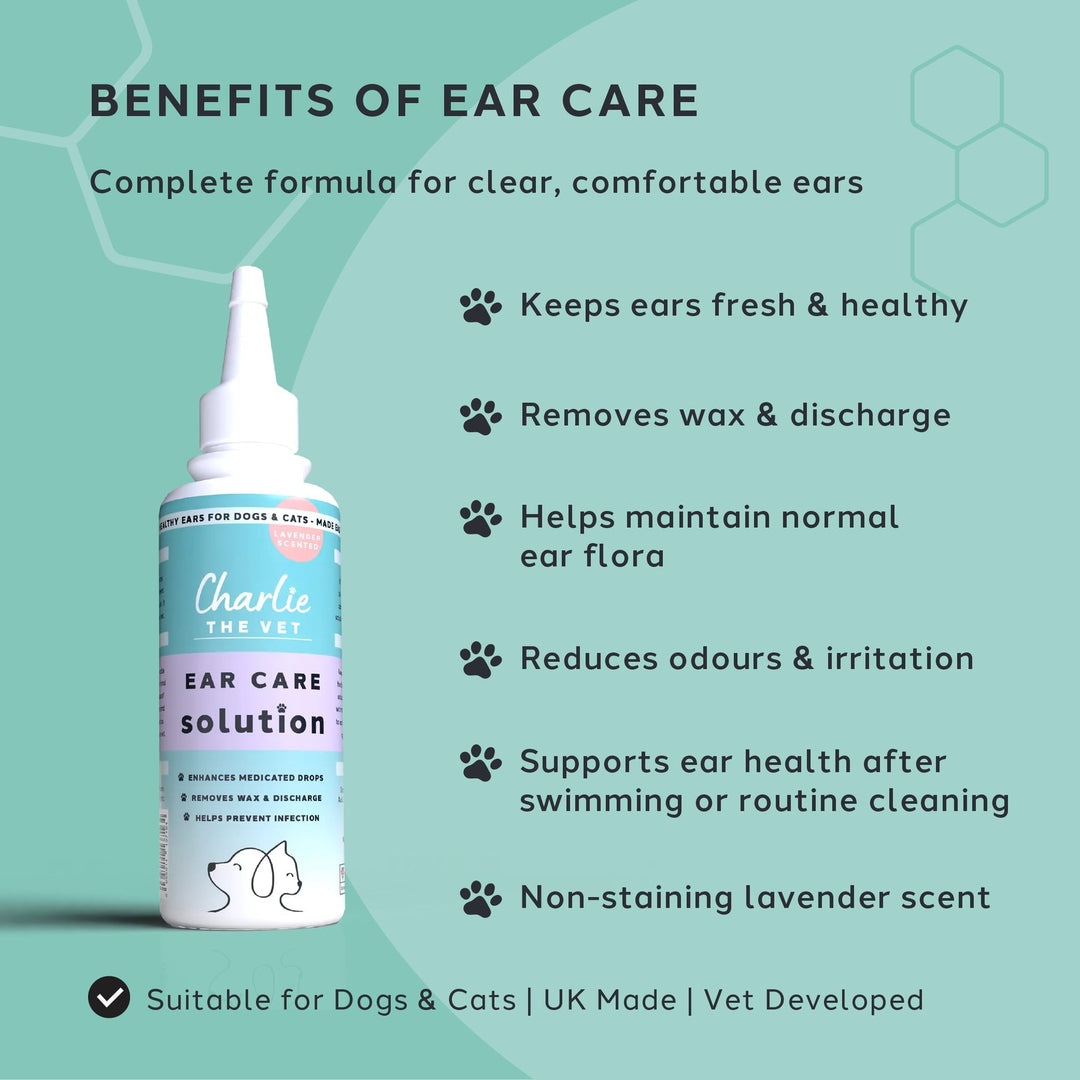 Charlie The Vet Ear Care Solution For Dogs and Cats 100ml