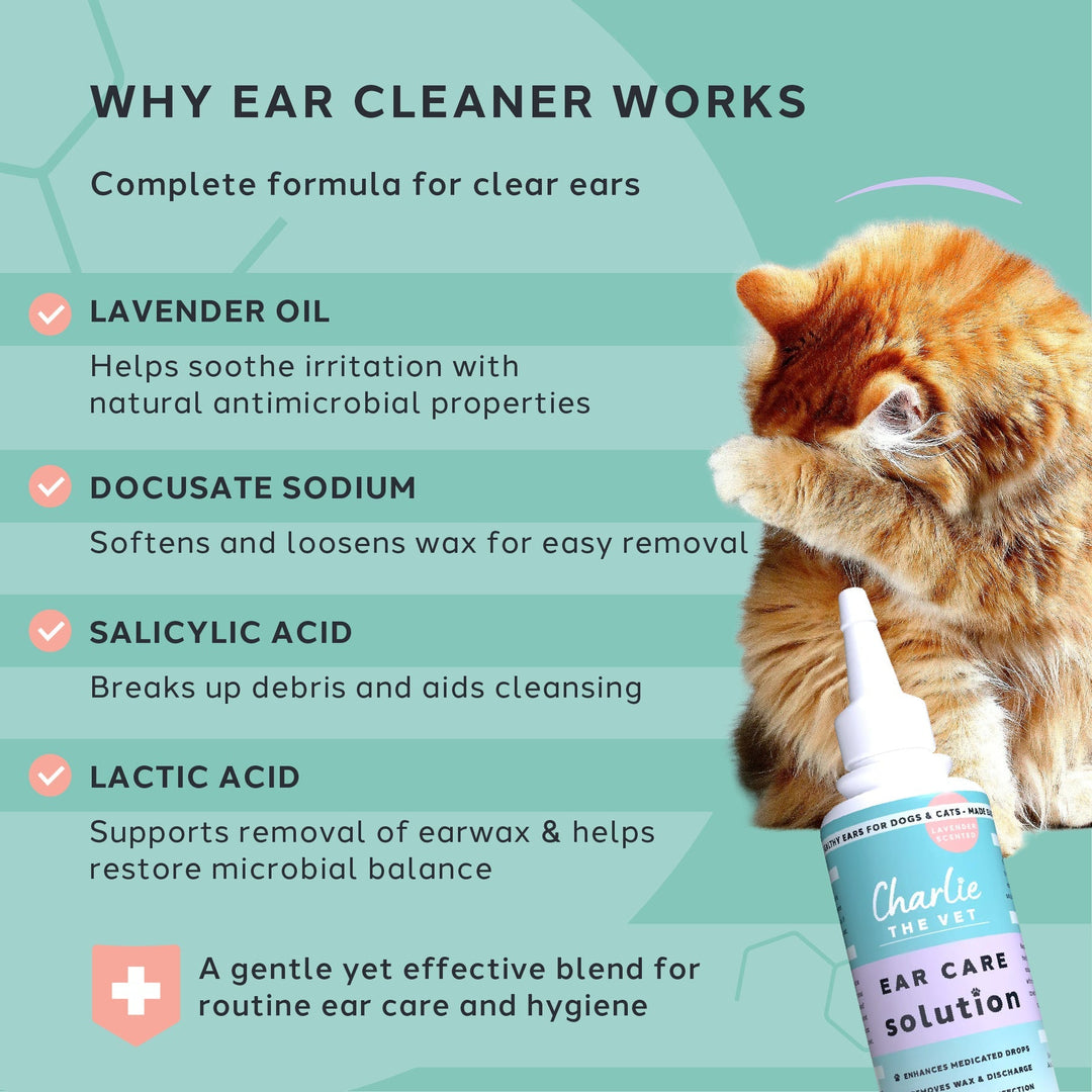 Charlie The Vet Ear Care Solution For Dogs and Cats 100ml
