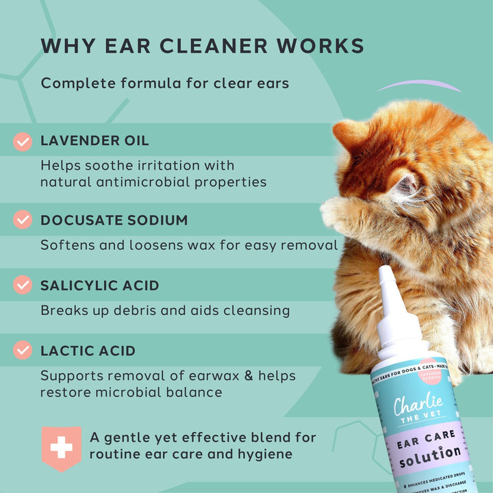 Charlie The Vet Ear Care Solution For Dogs and Cats 100ml