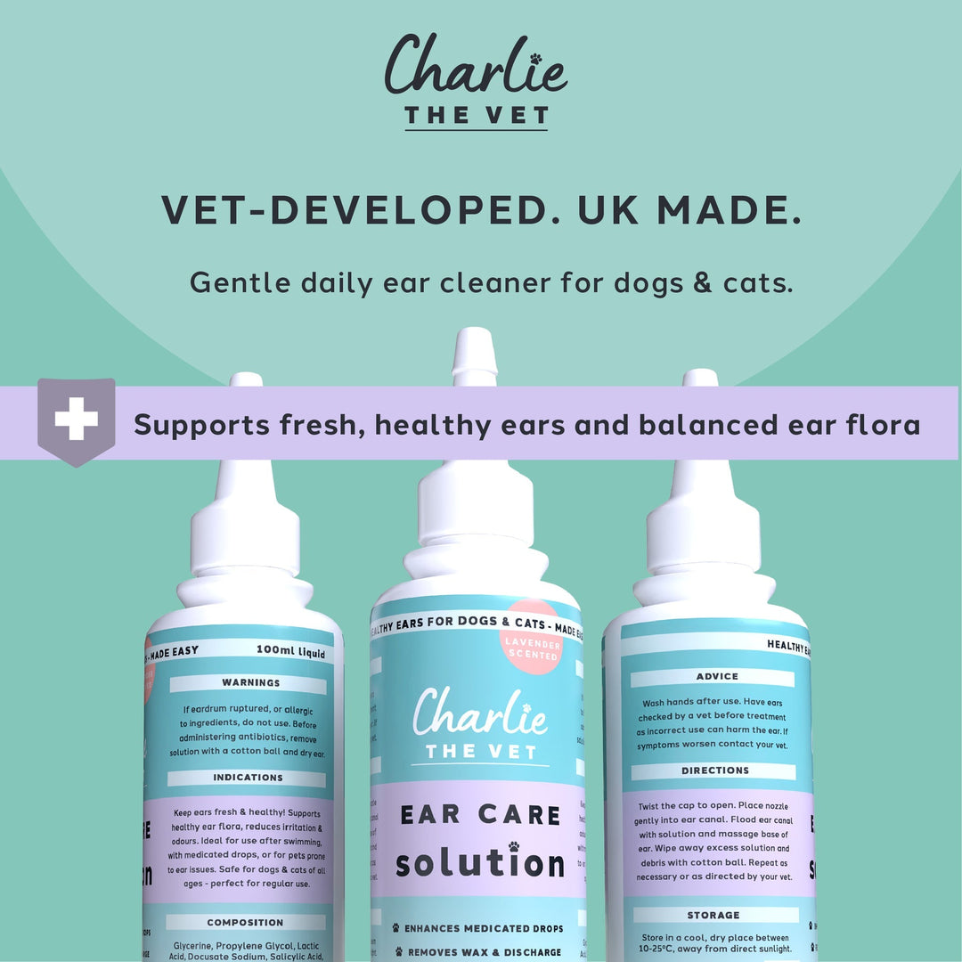 Charlie The Vet Ear Care Solution For Dogs and Cats 100ml
