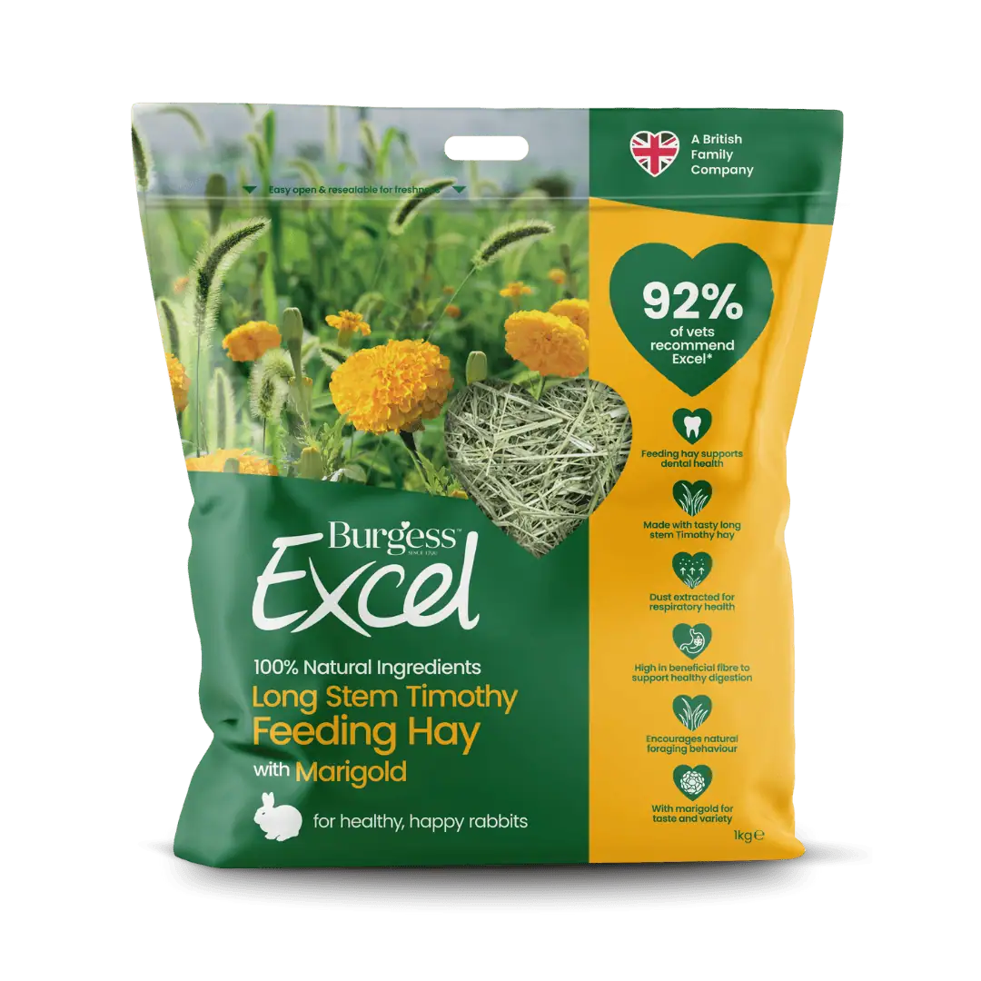 Burgess Excel Long Stem Timothy Feeding Hay With Marigold 1Kg