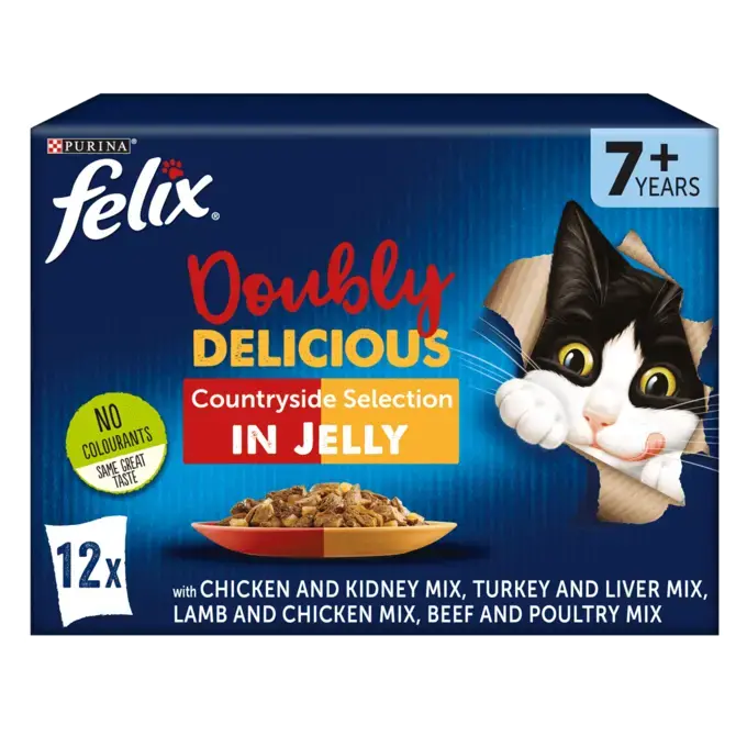 Felix As Good As It Looks 7+ Cat Doubly Delicious Countryside Collection In Jelly 12 X 85G