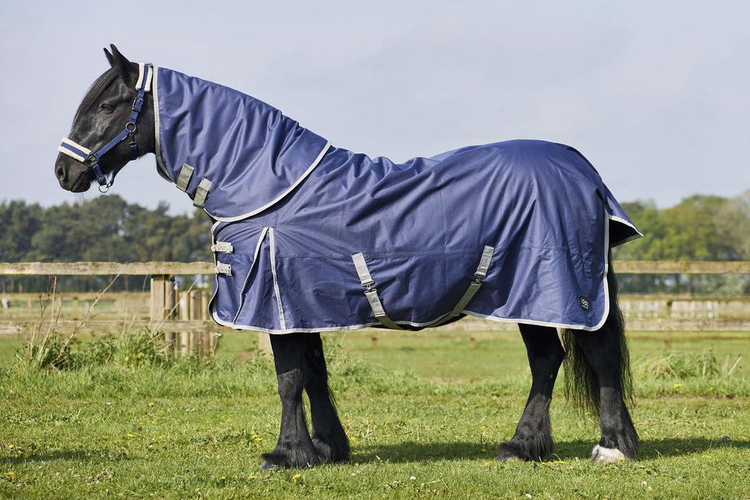 Firefoot Turnout Rug Detachable Neck 50Gm Navy/Grey