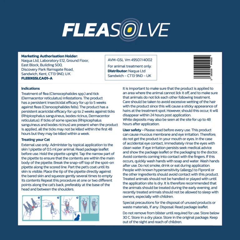 Fleasolve Spot-On Cats