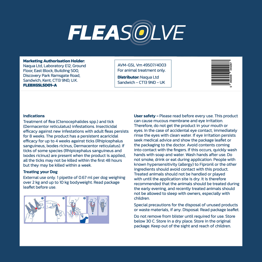 Fleasolve Spot-On Small Dogs