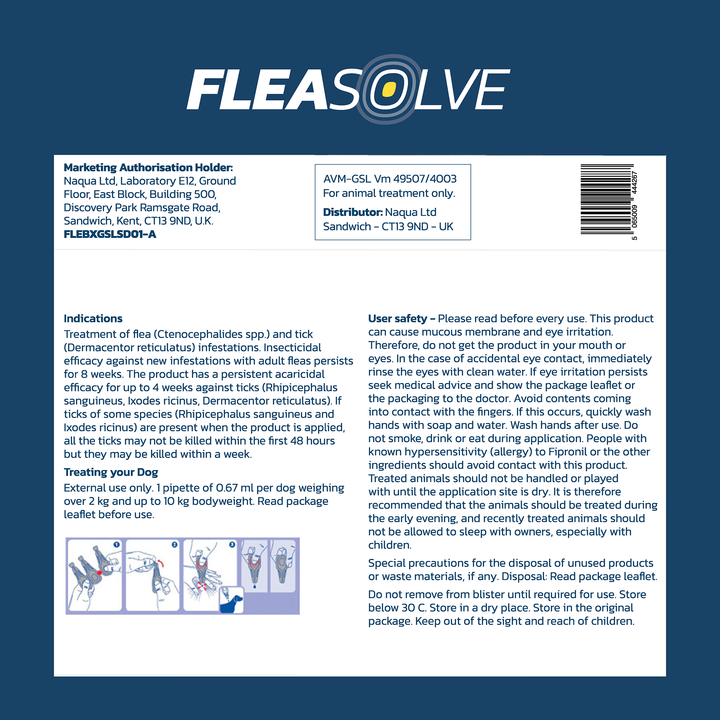 Fleasolve Spot-On Small Dogs