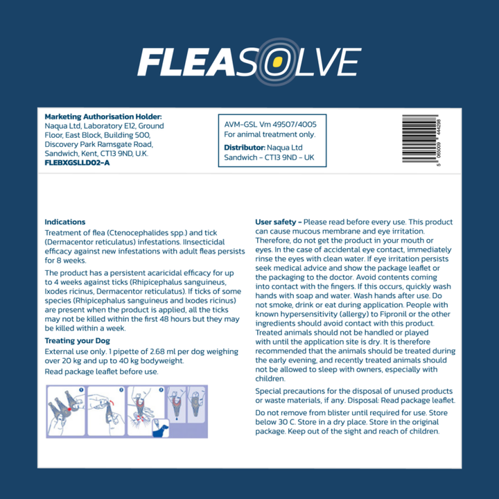 Fleasolve Spot-On Large Dogs
