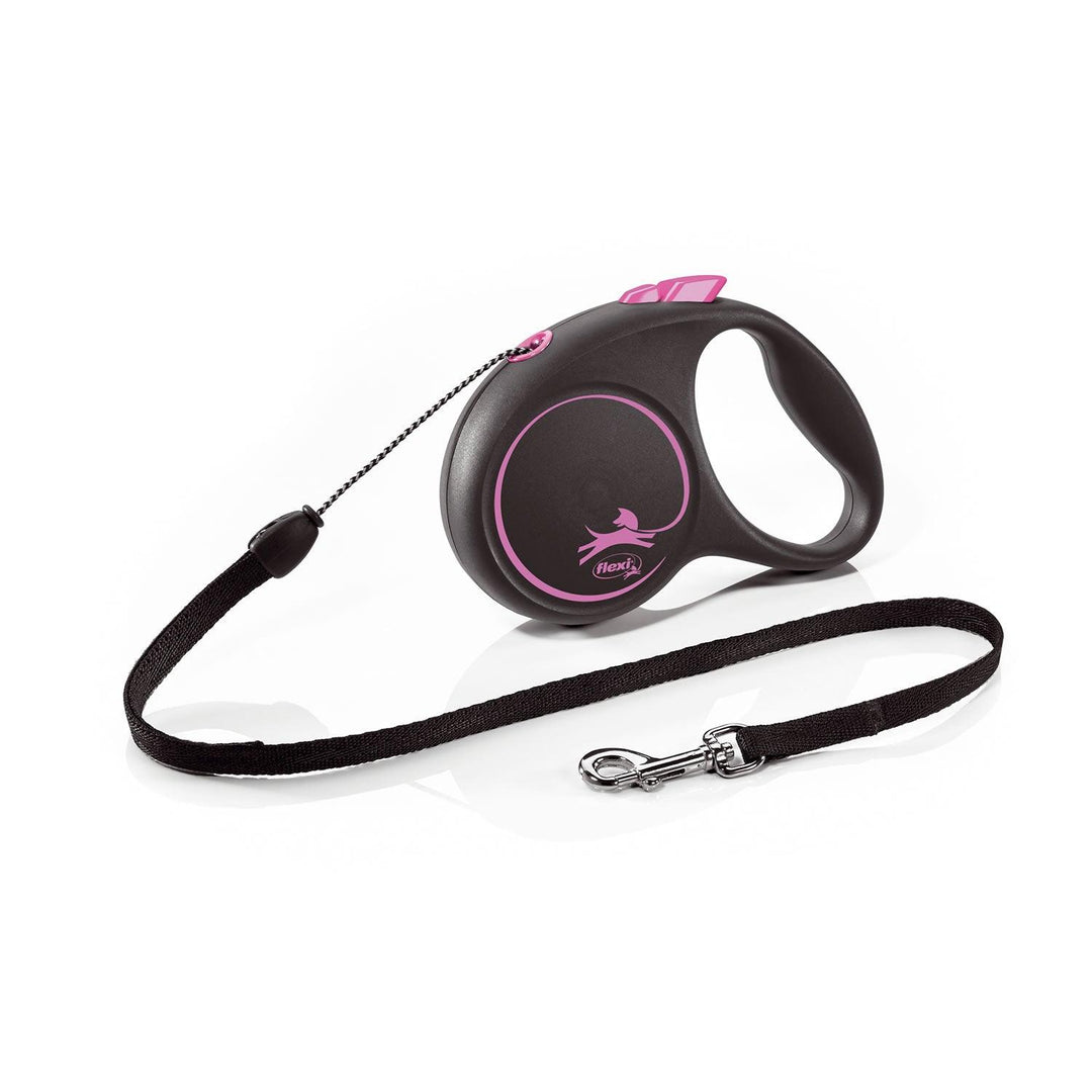 Flexi Black Design Cord Pink 5M Small