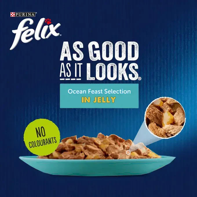 Felix As Good As It Looks Ocean Feasts Selection In Jelly 80 X 85G
