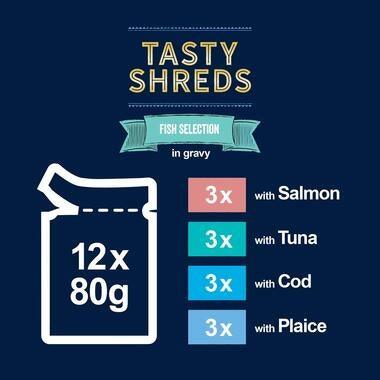 Felix Tasty Shreds Ocean Selection 12X80G