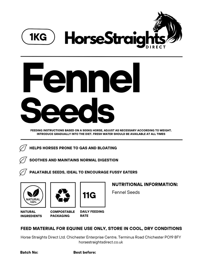 Horse Straights Direct Fennel Seeds 1kg
