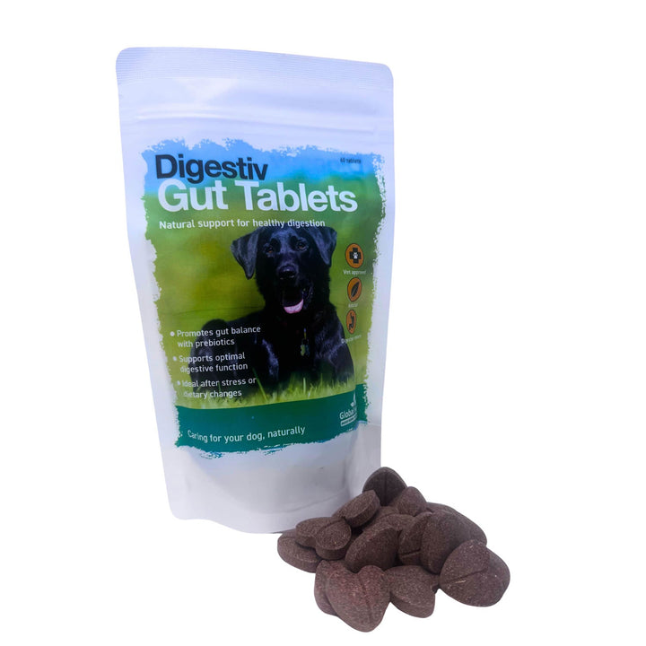 GLOBAL HERBS CANINE DIGESTIV GUT TABLETS - 60 TABLETS