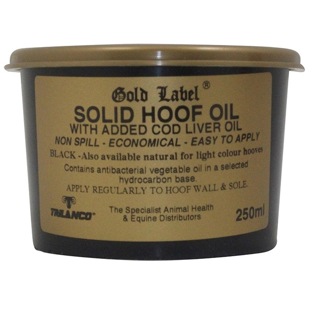 Gold Label Solid Hoof Oil Black X 250ml