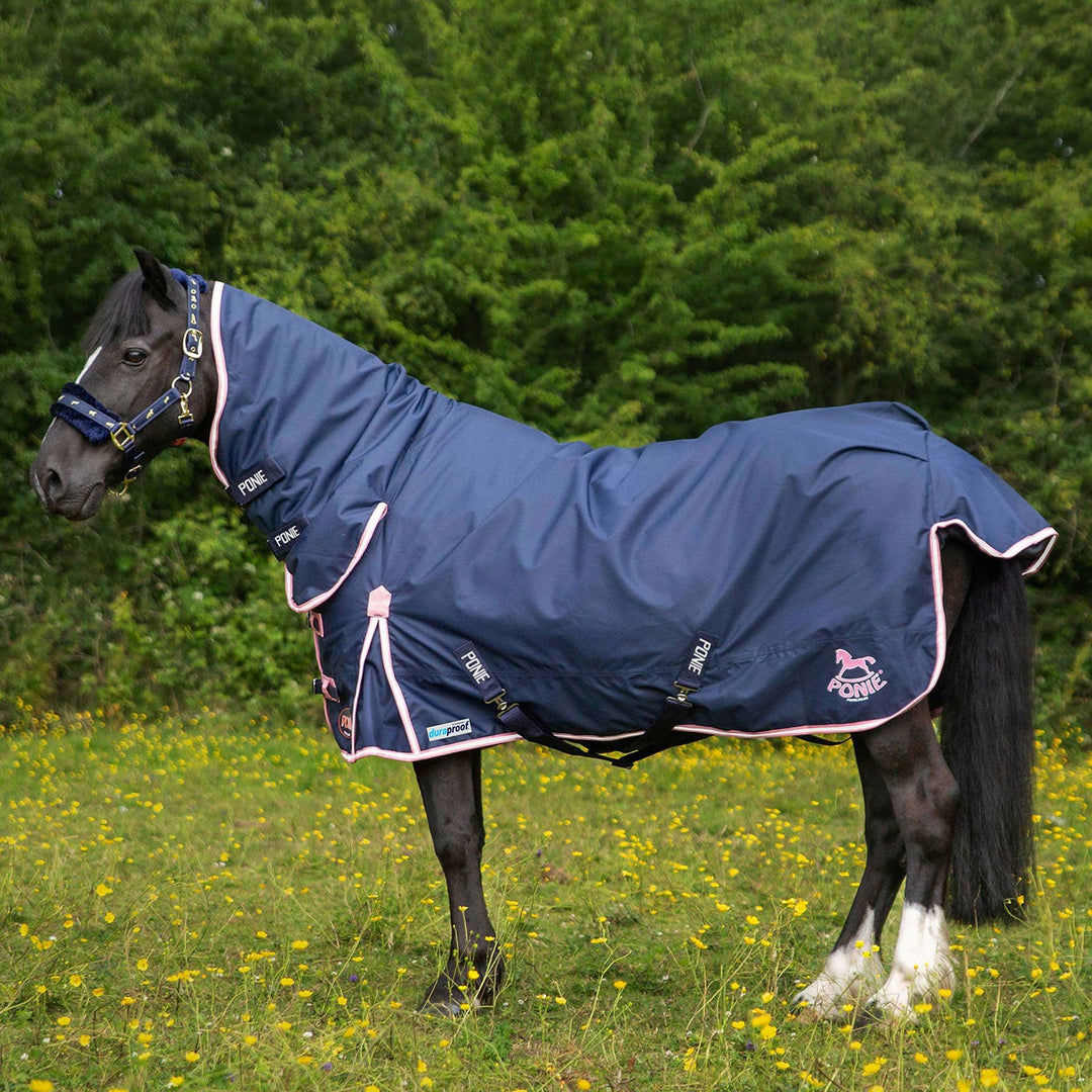 Gallop Ponie/Trojan Duraproof 50G Turnout Combo Navy