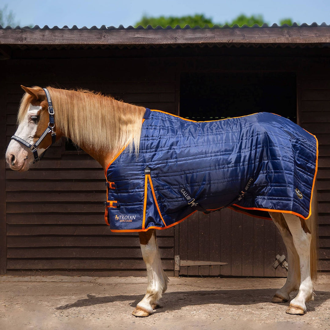 GALLOP TROJAN 100G STABLE RUG NAVY