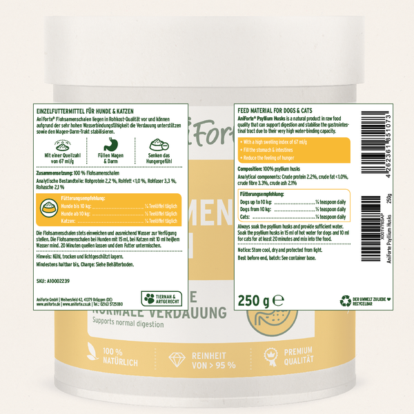 Aniforte Psyllium Husks for Dogs &amp; Cats 250g