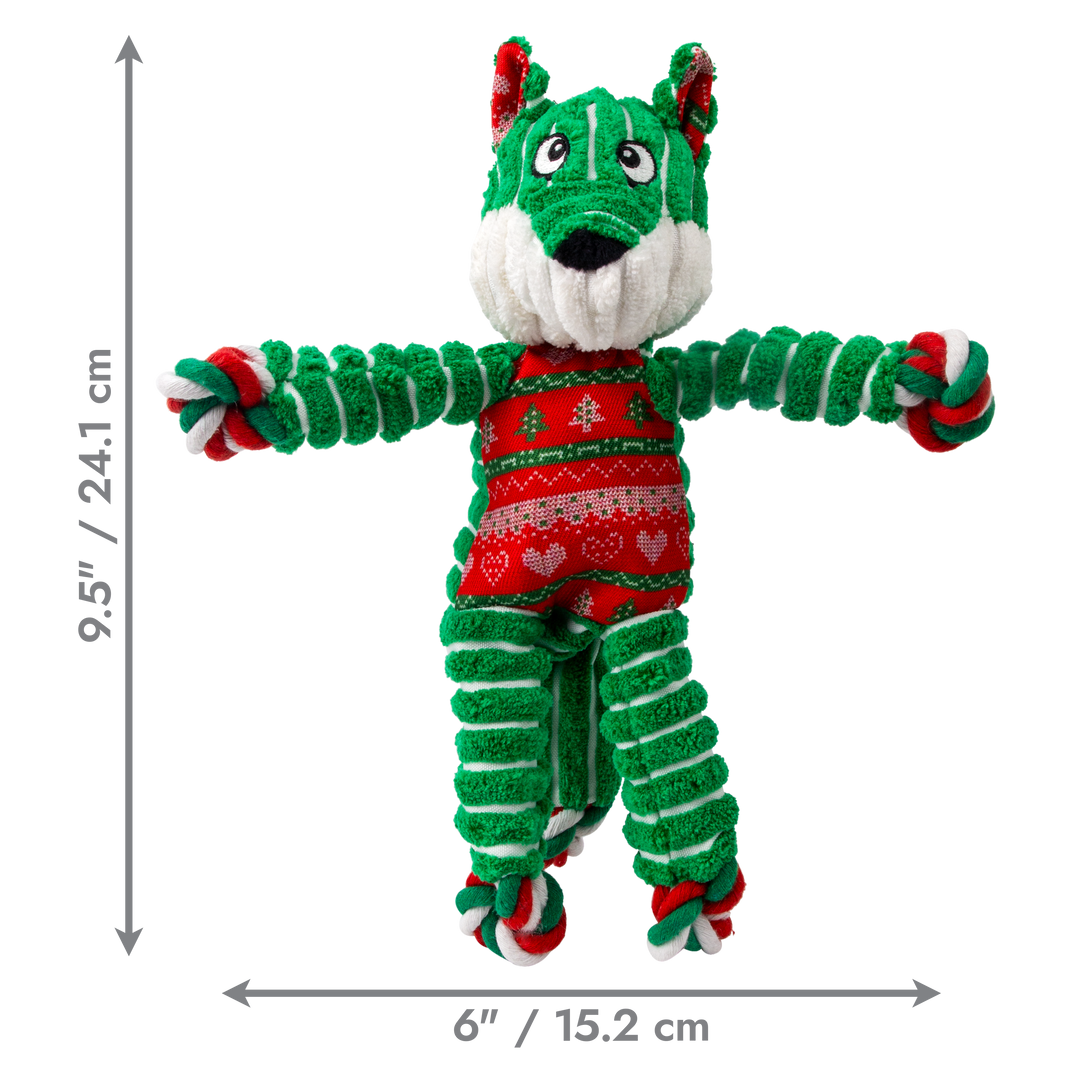 KONG Holiday Floppy Knots Fox Small Medium