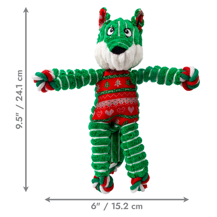 KONG Holiday Floppy Knots Fox Small Medium