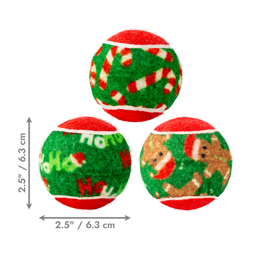 KONG Holiday SqueakAir Balls 6pk Medium