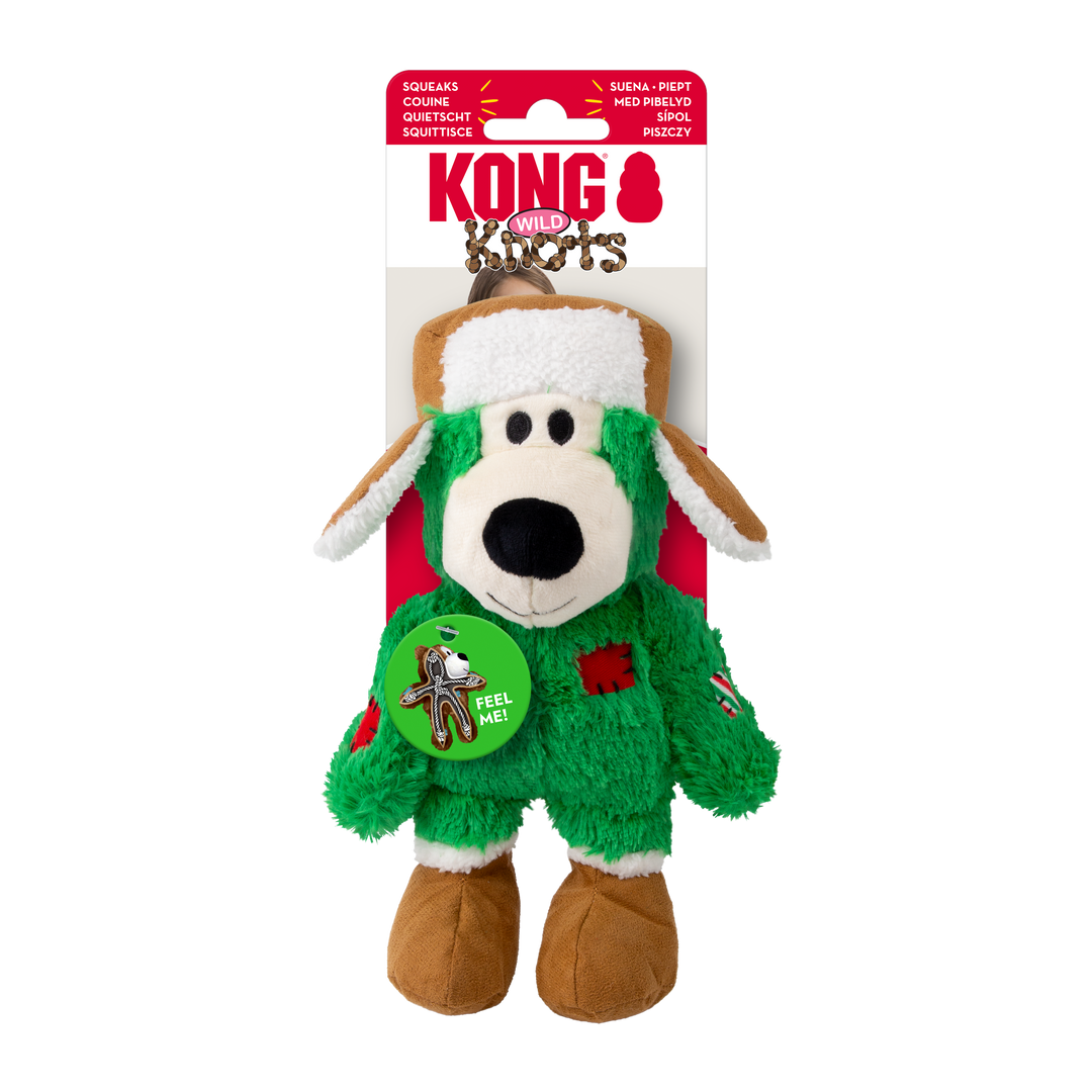 KONG Holiday Wild Knots Bear Assorted Small