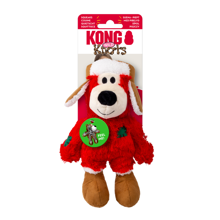 KONG Holiday Wild Knots Bear Assorted Small