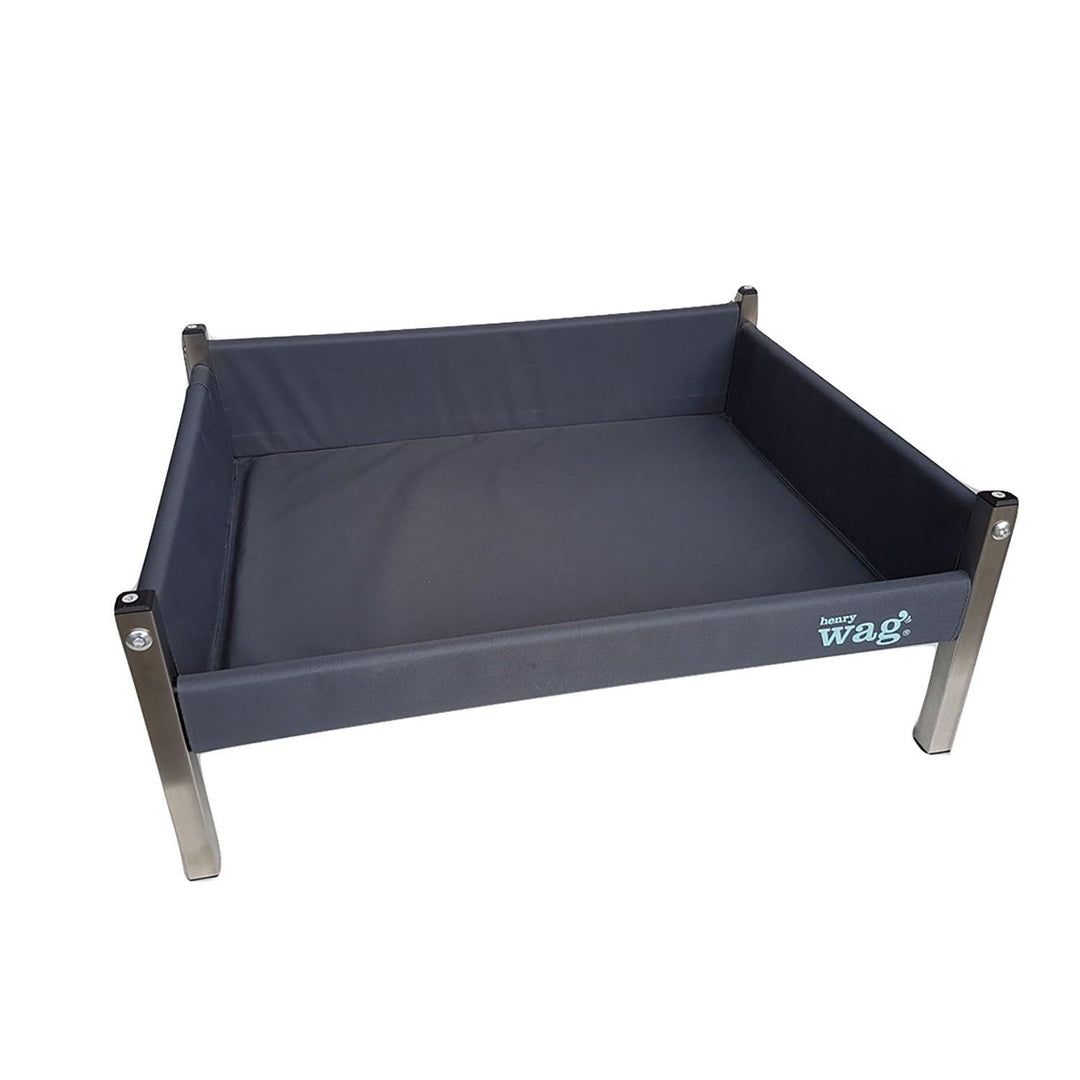 Henry Wag Elevated Dog Bed Small Grey/Black