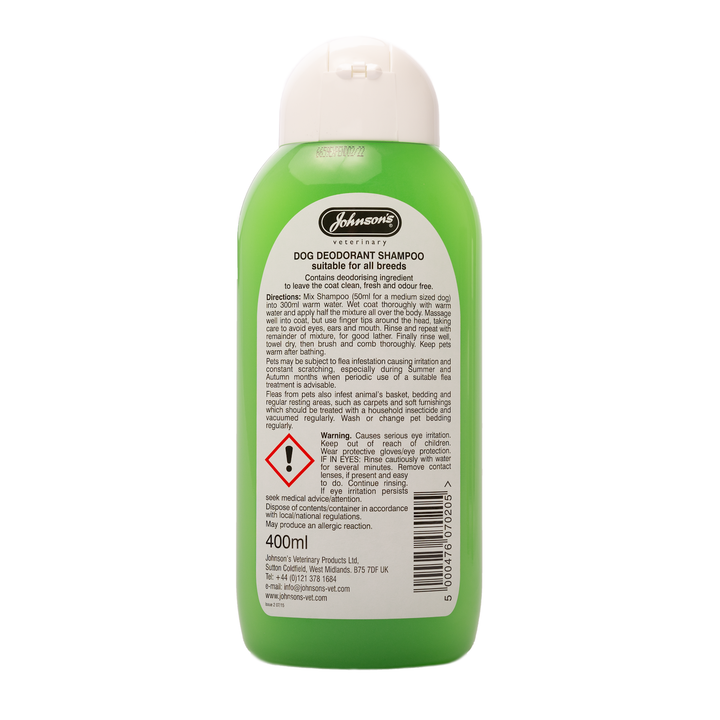Johnson's Dog Deodorant Shampoo 400ml