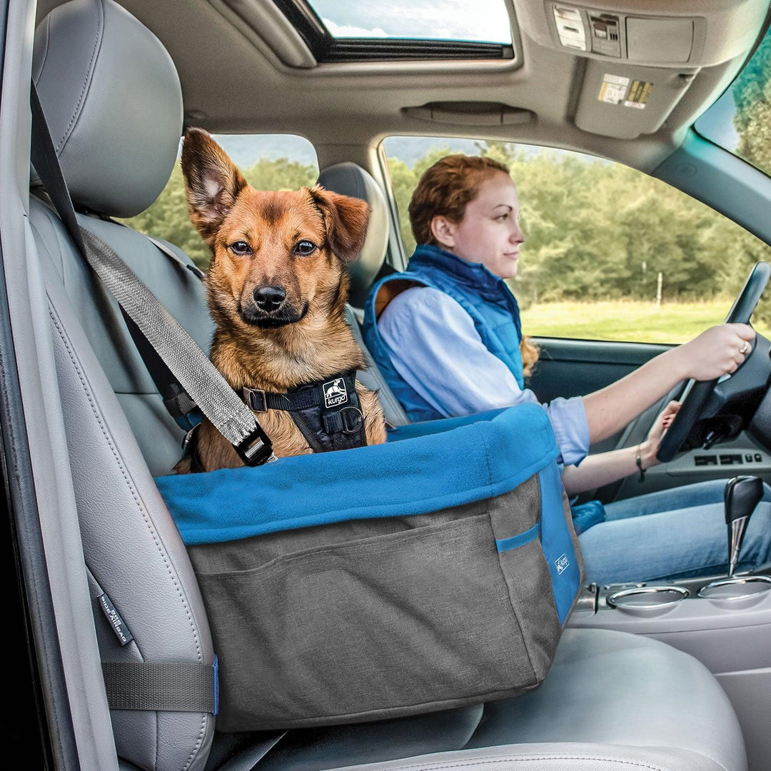 Kurgo Heather Booster Seat Charcoal/Blue