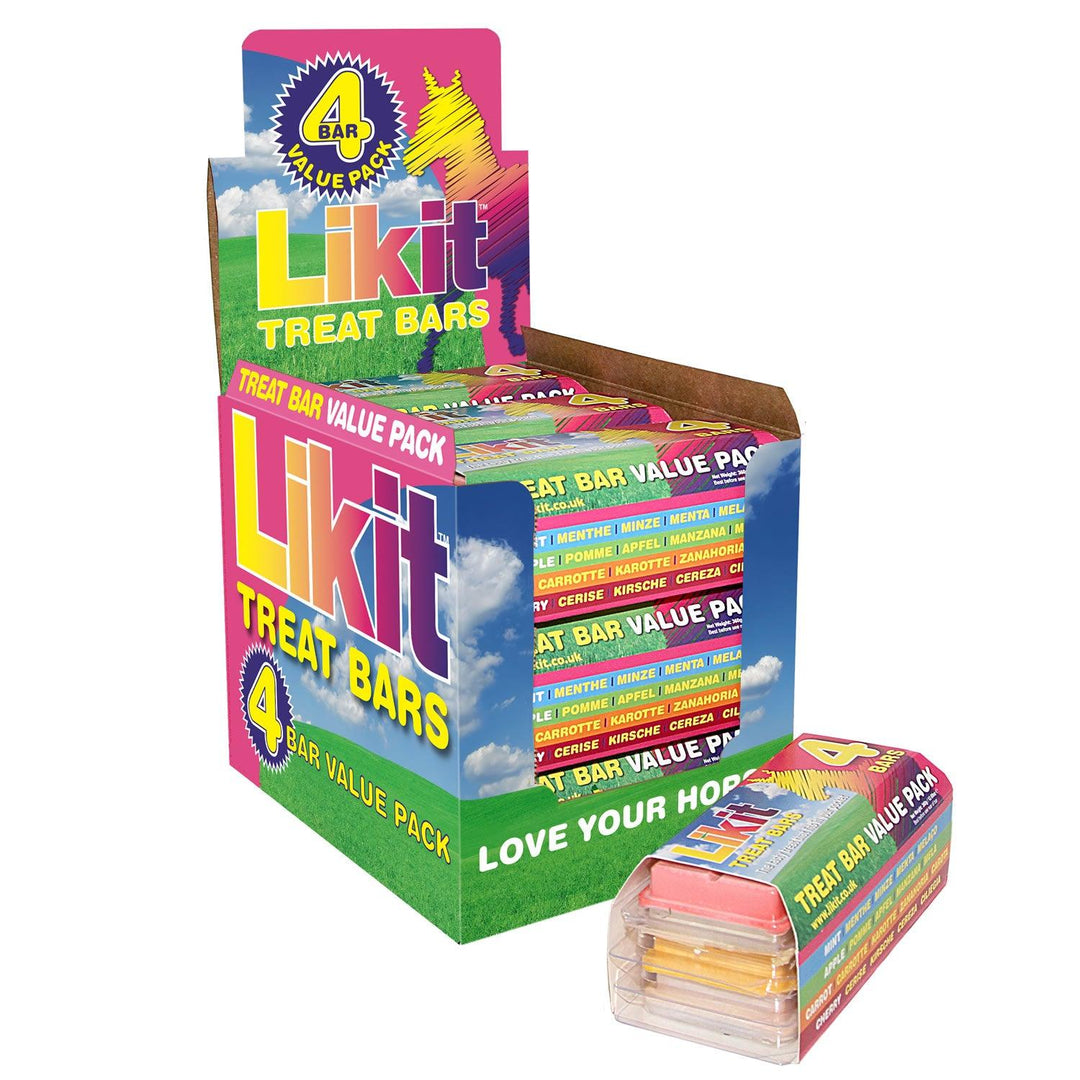 Likit Treat Bar Value Pack 360G Apple, Carrot, Cherry & Mint 9 Pack