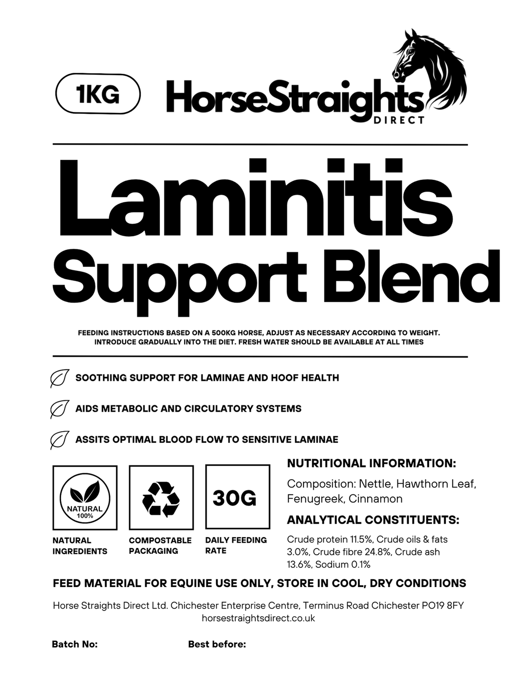 Horse Straights Direct Laminitis Support Blend 1kg