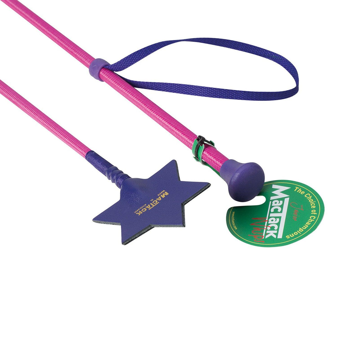 Mactack Junior Riding Whip With Star Keeper Cw67 20" Pink/Purple
