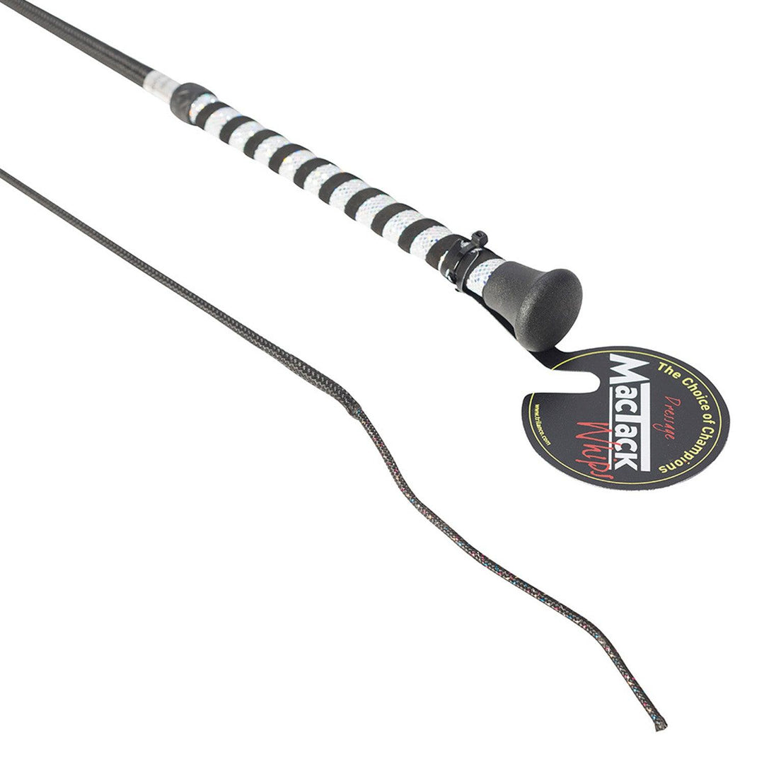Mactack Dressage Whip With Silver Glitter Handle S191 39" Black