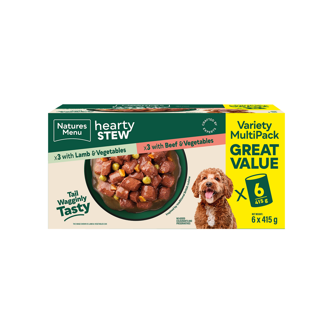 Natures Menu Hearty Stews Cans Multipack 6x415g Lamb & Beef