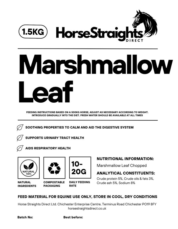 Horse Straights Direct Marshmallow Leaf Chopped 500gm