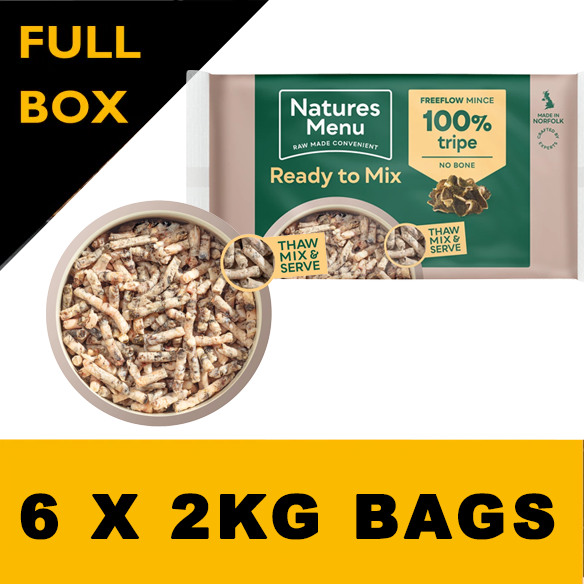Natures Menu 100% Tripe Freeflow Mince for Adult Dogs 2kg