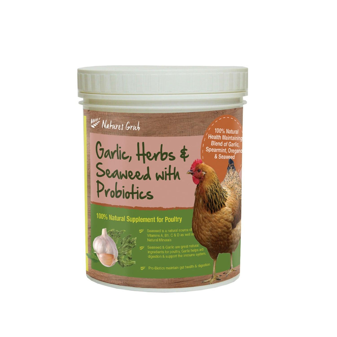 NATURES GRUB GARLIC HERBS & SEAWEED WITH PROBIOTICS
