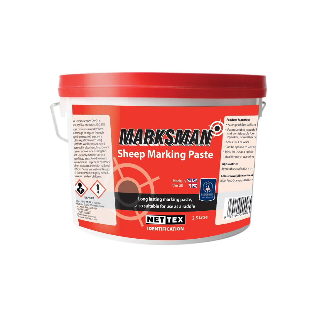 Nettex Marksman Sheep Marking Paste 2.5ltrx4 Pack Red