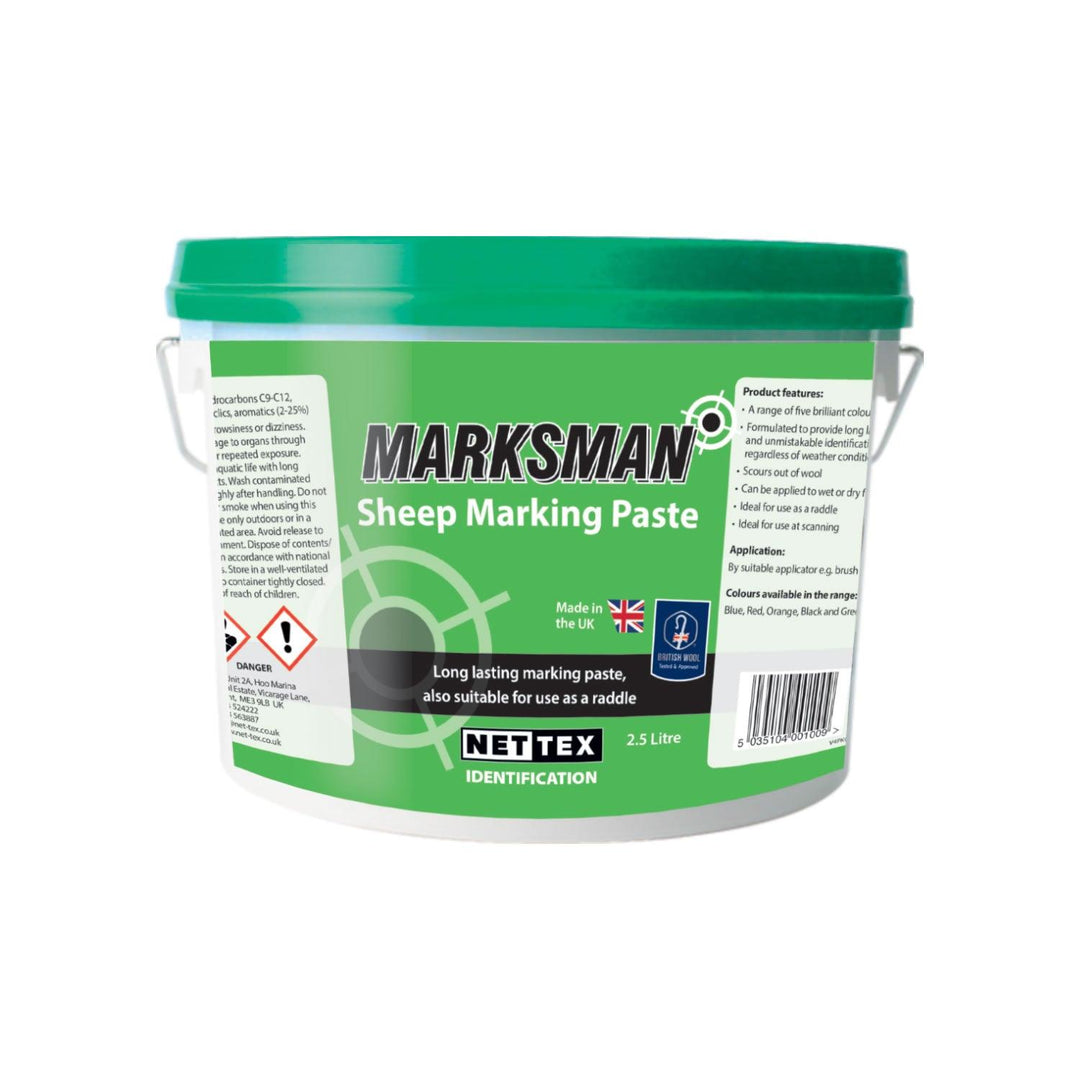 Nettex Marksman Sheep Marking Paste 2.5ltrx4 Pack Green