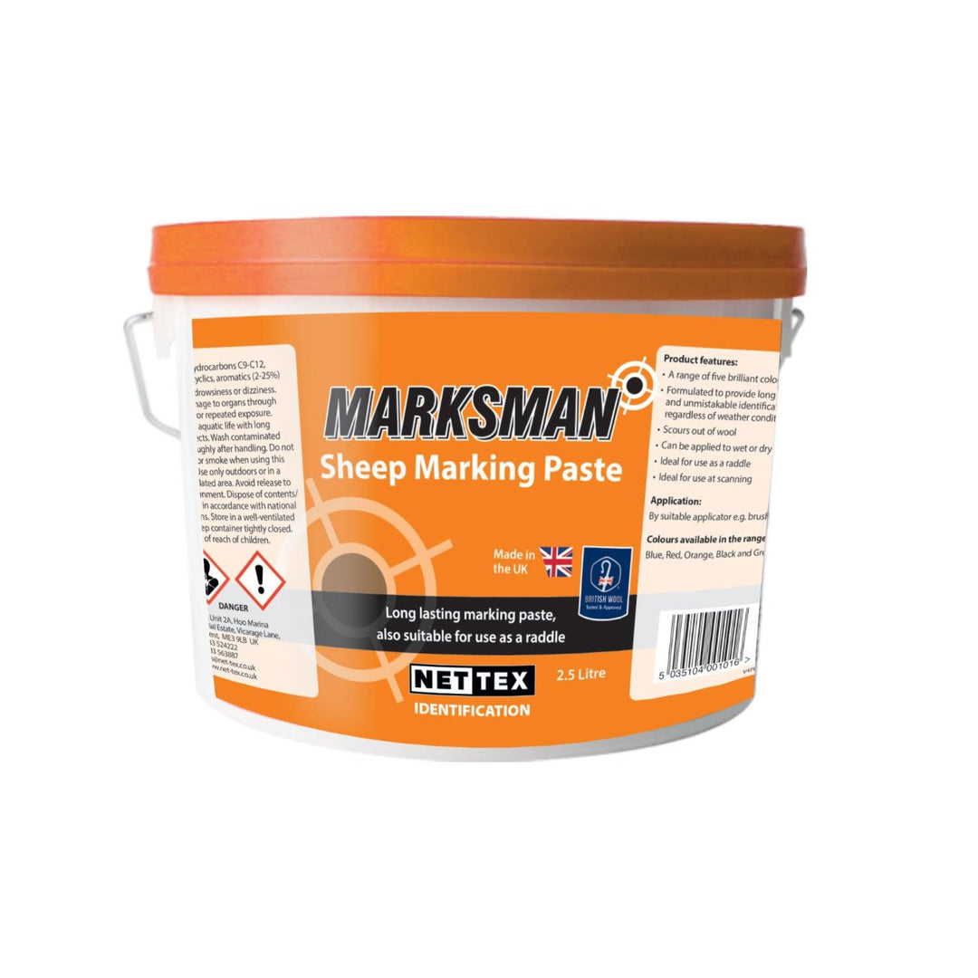 Nettex Marksman Sheep Marking Paste 2.5ltrx4 Pack Orange