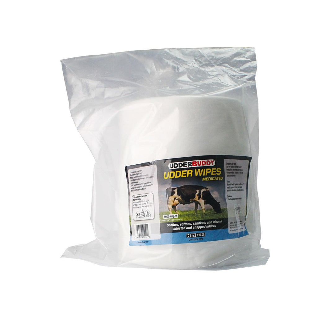 Nettex Medicated Conditioning Dairy Udder Wipes 1000 Refill Pack